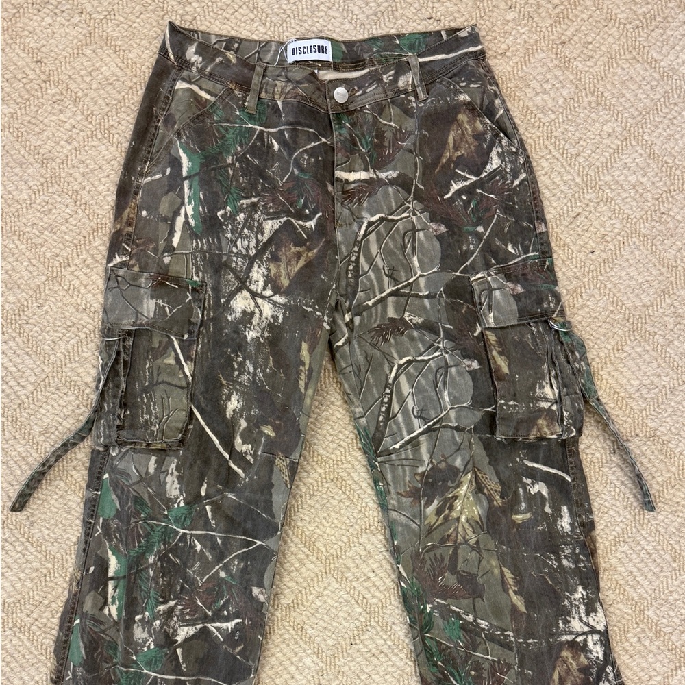 Camouflage Straight Leg Cargo Pants